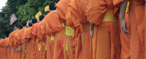 monks in Luang Prabang