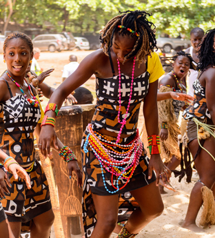 Ladies dancing in Luanda