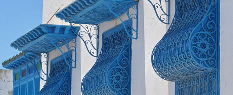Blue Tunisia windows