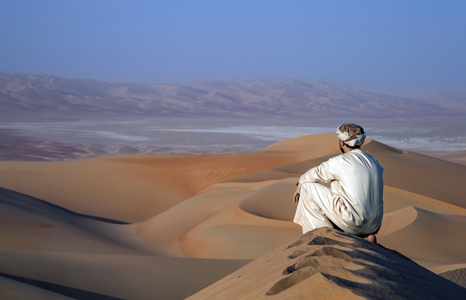 Liwa Oasis man on dune