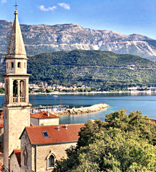 Coastal Montenegro town on the coast